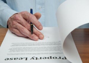 lease agreement lying on a table